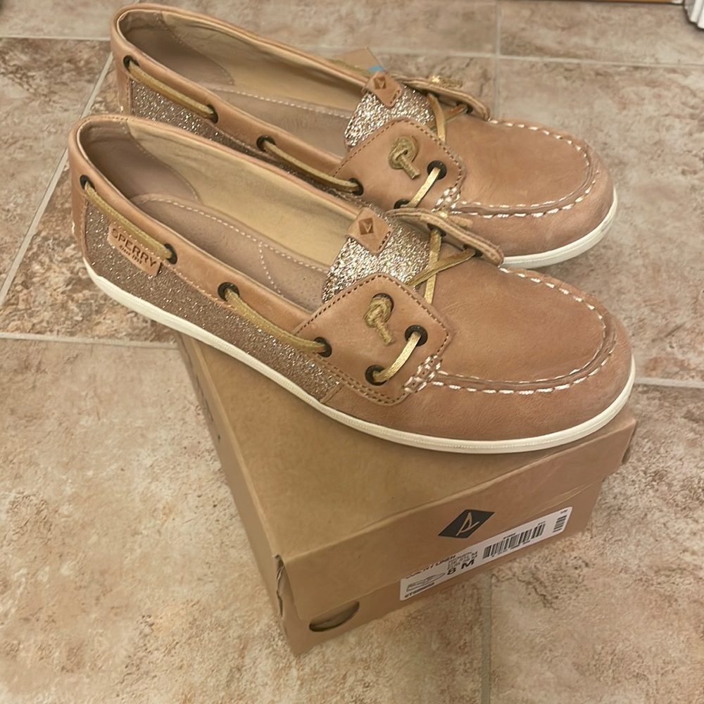 Sperry Coil Ivy Linen Like New Size 8